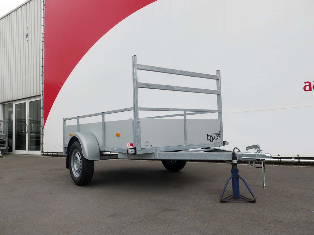 enkelas aanhanger 225x130cm 750kg aluminium uitvoering